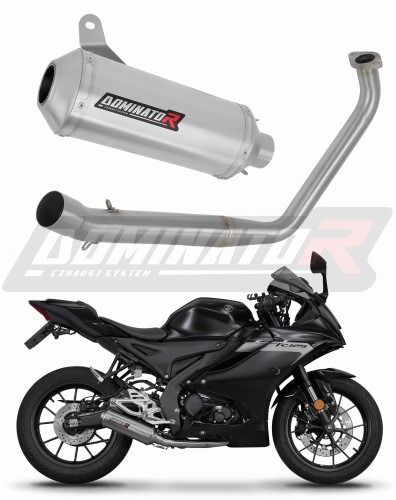 impianto di scarico completo con silenziatore DOMINATOR Full System OV G2 adatto alla moto Yamaha YZF R125 2019 - 2020