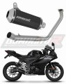 impianto di scarico completo con silenziatore DOMINATOR Full System OV G2 nero adatto alla moto Yamaha YZF R125 2019 - 2020