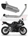 impianto di scarico completo con silenziatore DOMINATOR Full System titanio HP8 adatto alla moto Yamaha YZF R125 2019 - 2020