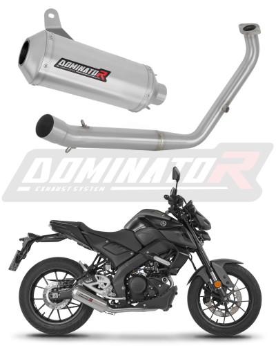impianto di scarico completo con silenziatore DOMINATOR Full System OV G2 adatto alla moto Yamaha MT 125 2021 - 2024