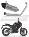 impianto di scarico completo con silenziatore DOMINATOR Full System titanio HP8 adatto alla moto Yamaha MT 125 2021 - 2024