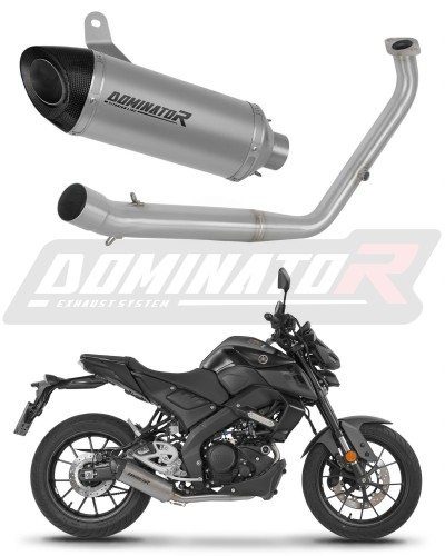 complete exhaust system with muffler DOMINATOR Full System titanium HP8 fits to Yamaha MT 125 2021  2024