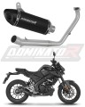 impianto di scarico completo con silenziatore DOMINATOR Full System HP8 nero adatto alla moto Yamaha MT 125 2021 - 2024