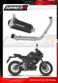 impianto di scarico completo con silenziatore DOMINATOR Full System OV G2 nero adatto alla moto Yamaha MT 125 2021 - 2024 2