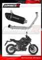 impianto di scarico completo con silenziatore DOMINATOR Full System HP8 nero adatto alla moto Yamaha MT 125 2021 - 2024 2