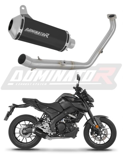 impianto di scarico completo con silenziatore DOMINATOR Full System OV G2 nero adatto alla moto Yamaha MT 125 2024 - 2026