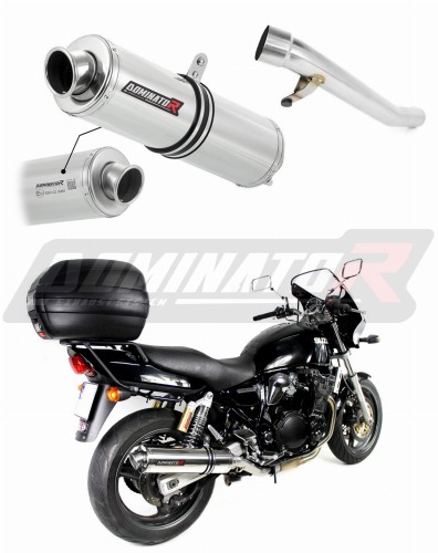 scarico silenziatore DOMINATOR omologato rotondo adatto alla moto GSX 750 INAZUMA 1998 - 2003