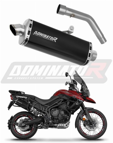 scarico silenziatore DOMINATOR P7 nero adatto alla moto Triumph Tiger 800 XCA 2018 - 2020