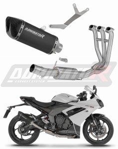 Triumph Daytona 660 2024 - 2026 Impianto di scarico Collettori Marmitta Silenziatore HP6 NERO + dB killer