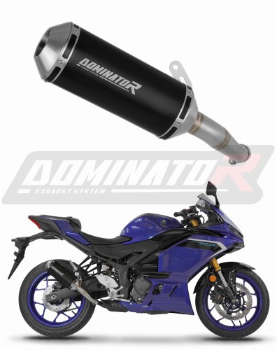 scarico silenziatore DOMINATOR OV G2 nero adatto alla moto Yamaha YZF-R3 2025 - 2026