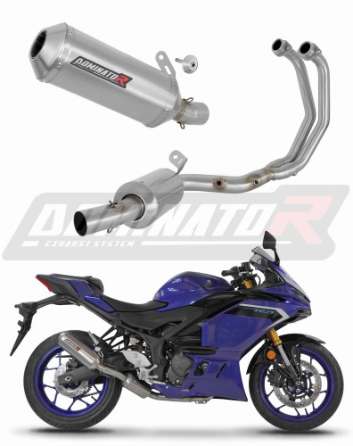 impianto di scarico completo con silenziatore DOMINATOR Full System OV G2 adatto alla moto Yamaha YZF-R3 2025 - 2026