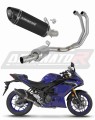 impianto di scarico completo con silenziatore DOMINATOR Full System HP8 nero adatto alla moto Yamaha YZF-R3 2025 - 2026