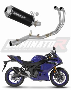 Yamaha YZF-R3 2025 - 2026 Impianto di scarico Collettori Marmitta Silenziatore OV G2 NERO + dB killer