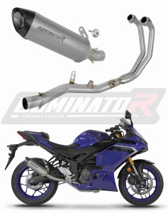 Yamaha YZF-R3 2025 - 2026 Impianto di scarico Collettori Marmitta Silenziatore Titanio HP8 + dB killer