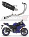 impianto di scarico completo con silenziatore DOMINATOR Full System HP8 nero adatto alla moto Yamaha YZF-R3 2025 - 2026