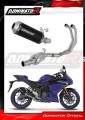 impianto di scarico completo con silenziatore DOMINATOR Full System OV G2 nero adatto alla moto Yamaha YZF-R3 2025 - 2026 2