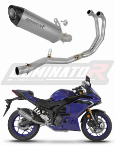 Yamaha YZF-R3 2019 - 2024 Impianto di scarico Collettori Marmitta Silenziatore Titanio HP8 + dB killer
