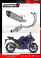 impianto di scarico completo con silenziatore DOMINATOR Full System titanio HP8 adatto alla moto Yamaha YZF-R3 2019 - 2024 2