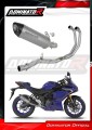 impianto di scarico completo con silenziatore DOMINATOR Full System titanio HP8 adatto alla moto Yamaha YZF-R3 2019 - 2024 2