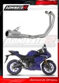 impianto di scarico completo con silenziatore DOMINATOR Full System GPS adatto alla moto Yamaha YZF-R3 2019 - 2024 2