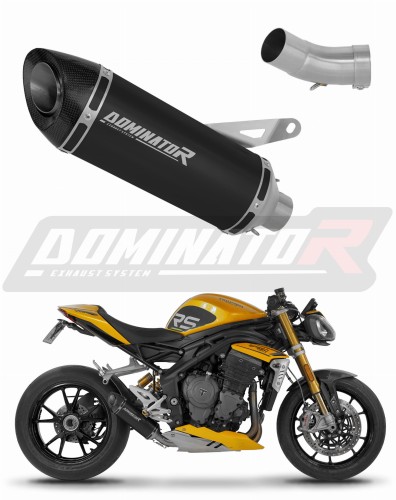 scarico silenziatore DOMINATOR HP8 nero adatto alla moto Triumph Speed Triple 1200 RS / RR 2021 - 2024
