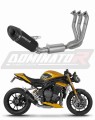 impianto di scarico completo con silenziatore DOMINATOR Full System HP8 nero adatto alla moto Triumph Speed Triple 1200 RS / RR 2021 - 2024