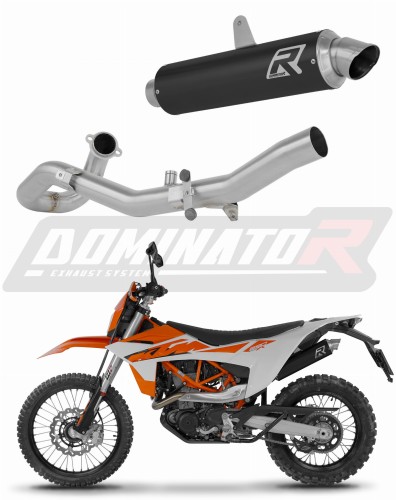 impianto di scarico completo con silenziatore DOMINATOR Full System GPF nero adatto alla moto KTM 690 Enduro R 2026