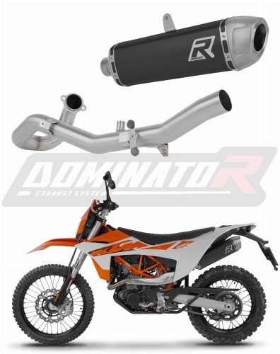 impianto di scarico completo con silenziatore DOMINATOR Full System S6 nero adatto alla moto KTM 690 SMC-R 2026