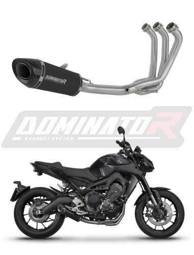 impianto di scarico completo con silenziatore DOMINATOR Full System HP8 nero adatto alla moto Yamaha MT-09 2017 - 2020 4