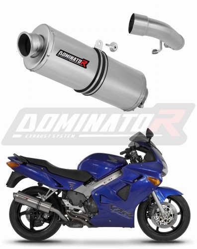 scarico silenziatore DOMINATOR ovale adatto alla moto Honda VFR 800 Fi 1998 - 2001