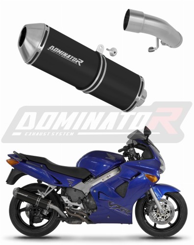 scarico silenziatore DOMINATOR OVR nero adatto alla moto Honda VFR 800 Fi 1998 - 2001