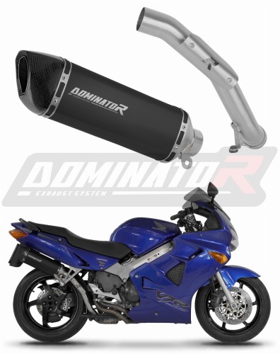 scarico silenziatore DOMINATOR HP6 nero adatto alla moto Honda VFR 800 Fi 1998 - 2001