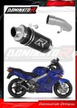 scarico silenziatore DOMINATOR GP1 nero adatto alla moto Honda VFR 800 Fi 1998 - 2001 2
