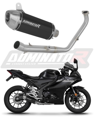 complete exhaust system with muffler DOMINATOR Full System S3 BLACK fits to Yamaha YZF R125 2024  2026