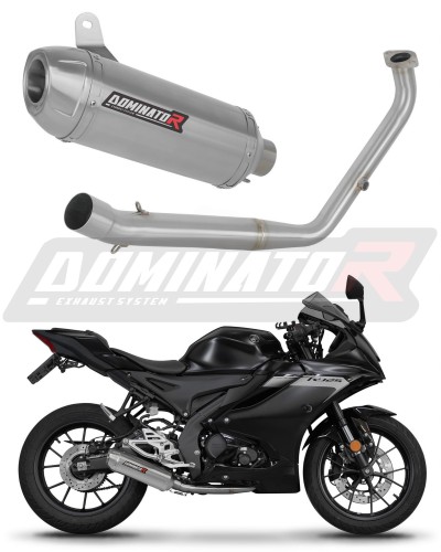 complete exhaust system with muffler DOMINATOR Full System S3 fits to Yamaha YZF R125 2021  2024