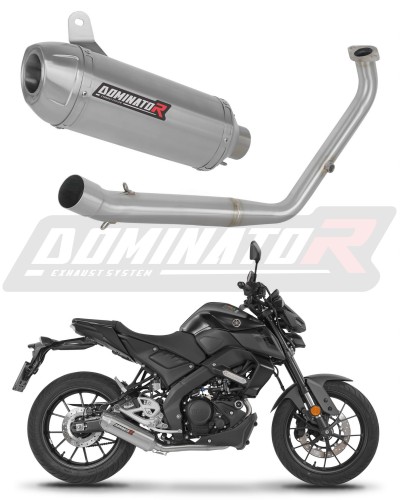 complete exhaust system with muffler DOMINATOR Full System S3 fits to Yamaha MT 125 2021  2024