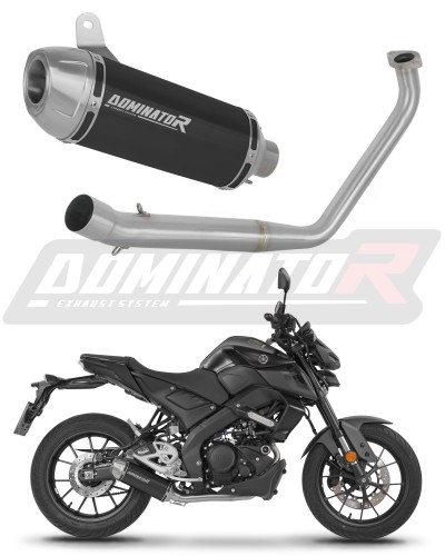 complete exhaust system with muffler DOMINATOR Full System S3 BLACK fits to Yamaha MT 125 2020