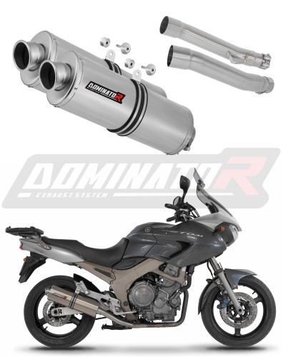 scarico silenziatore DOMINATOR ovale adatto alla moto Yamaha TDM 900 2002 - 2013