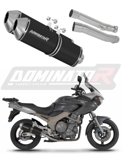 scarico silenziatore DOMINATOR OVR nero adatto alla moto Yamaha TDM 900 2002 - 2013