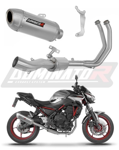 complete exhaust system with muffler DOMINATOR Full System S6 fits to Kawasaki Z650 2023  2026