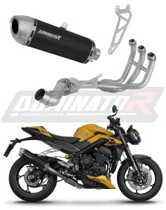 Triumph STREET TRIPLE 765 S / R / RS 2023 - 2024 Impianto di scarico Collettori Marmitta Silenziatore S6 NERO + dB killer