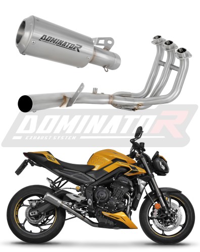 impianto di scarico completo con silenziatore DOMINATOR Full System GPS adatto alla moto Triumph Street Triple 765 RS 2024 - 2025 4