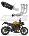 impianto di scarico completo con silenziatore DOMINATOR Full System HP8 nero adatto alla moto Triumph Street Triple 765 RS 2024 - 2025 4