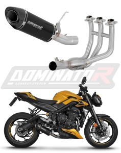 Triumph Street Triple 765 RS 2024 - 2025 Impianto di scarico Collettori Marmitta Silenziatore HP8 NERO + dB killer