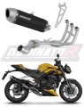 impianto di scarico completo con silenziatore DOMINATOR Full System S6 nero adatto alla moto Triumph Street Triple 765 RS 2024 - 2025 5