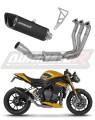 kompletny układ wydechowy z tłumikiem DOMINATOR Full System HP6 CZARNY pasujący do motocykla Triumph Speed Triple 1200 RS / RR 2021 - 2024