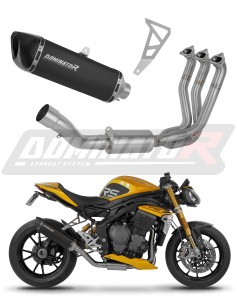 Triumph Speed Triple 1200 RS / RR 2021 - 2024 Full Exhaust System Collector Silencer HP6 BLACK + dB killer