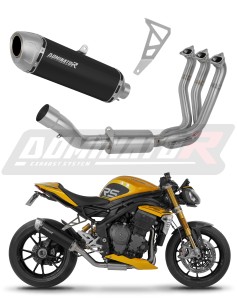 Triumph Speed Triple 1200 RS / RR 2021 - 2024 Impianto di scarico Collettori Marmitta Silenziatore S6 NERO + dB killer