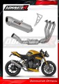 impianto di scarico completo con silenziatore DOMINATOR Full System S6 adatto alla moto Triumph Speed Triple 1200 RS / RR 2021 - 2024 2