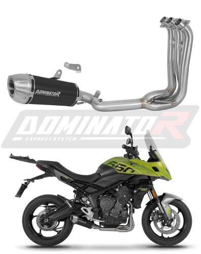 impianto di scarico completo con silenziatore DOMINATOR Full System S3 nero adatto alla moto Triumph Tiger Sport 660 2025 - 2026